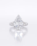 Pear Shape Hidden Halo Ring