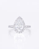 Pear Shape Halo Ring
