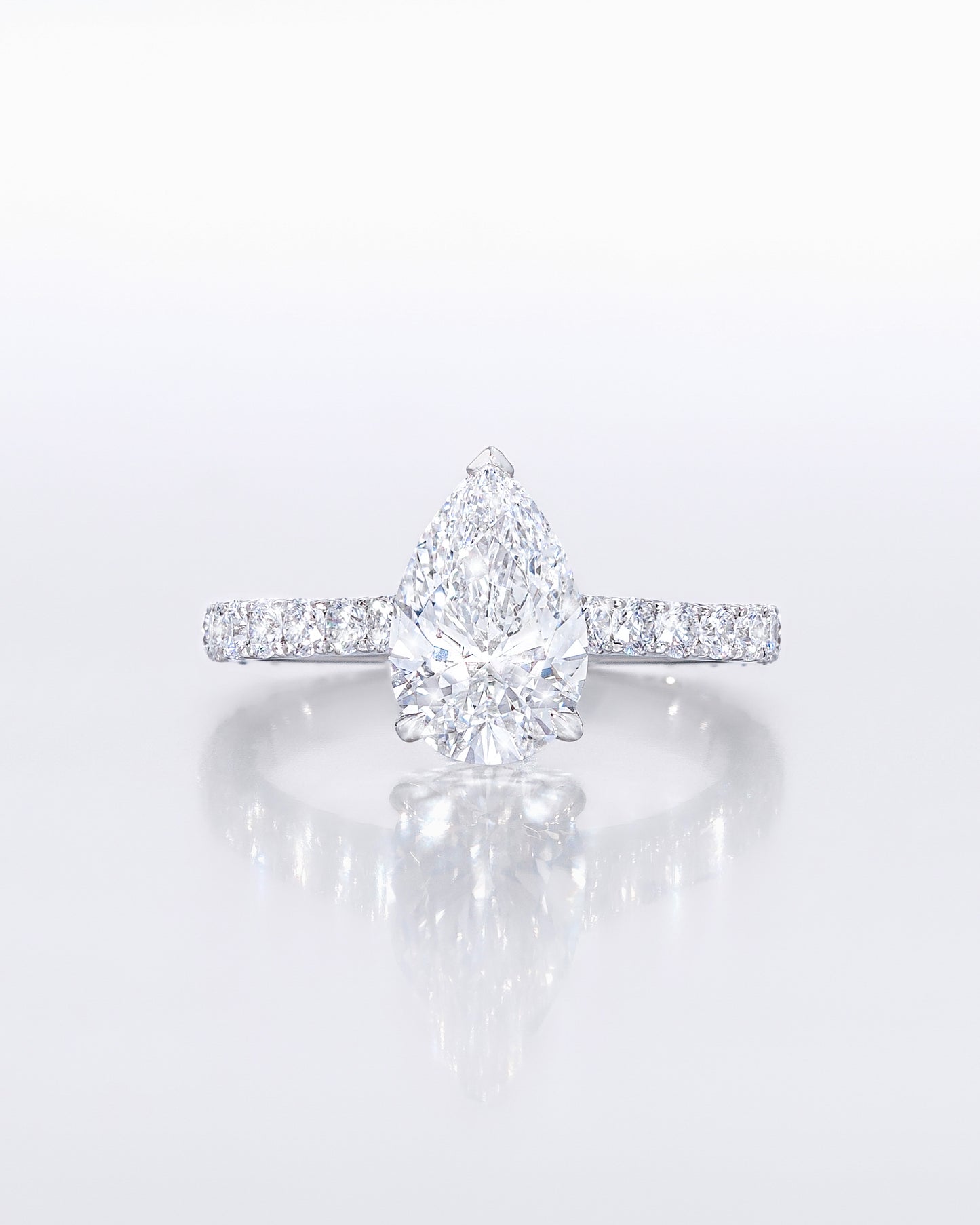 Pear Shape Pave Ring