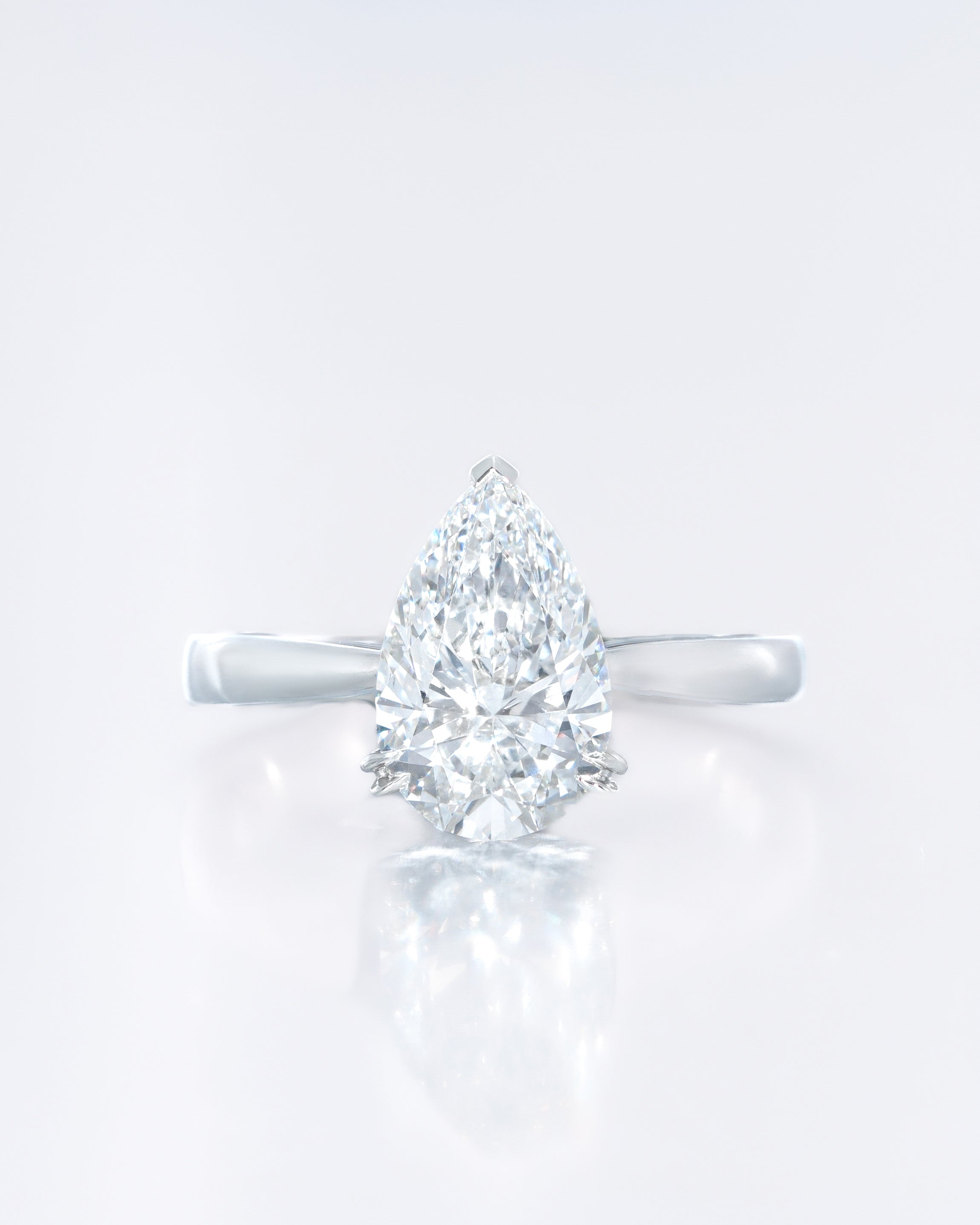 Pear Shape Solitaire Ring – ⅡA Diamond