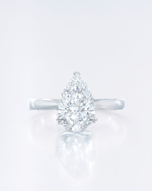 Pear Shape Solitaire Ring