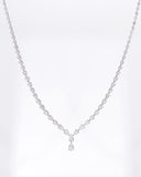 Pear Shape Drop Tennis Necklace