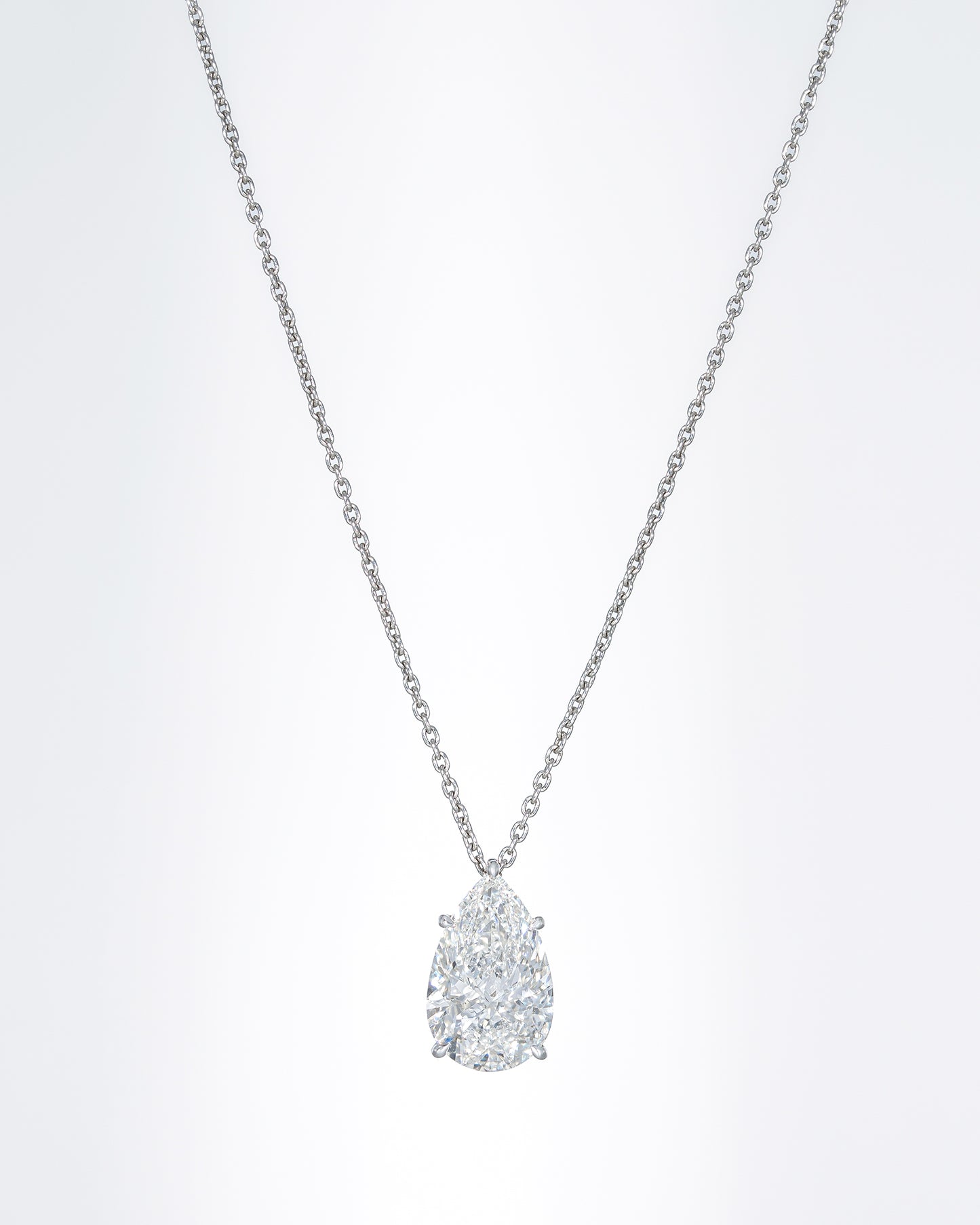 Pear Shape Solitaire Necklace – ⅡA Diamond