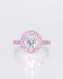 Pink Pave Round Brilliant