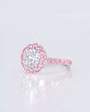 Pink Pave Round Brilliant