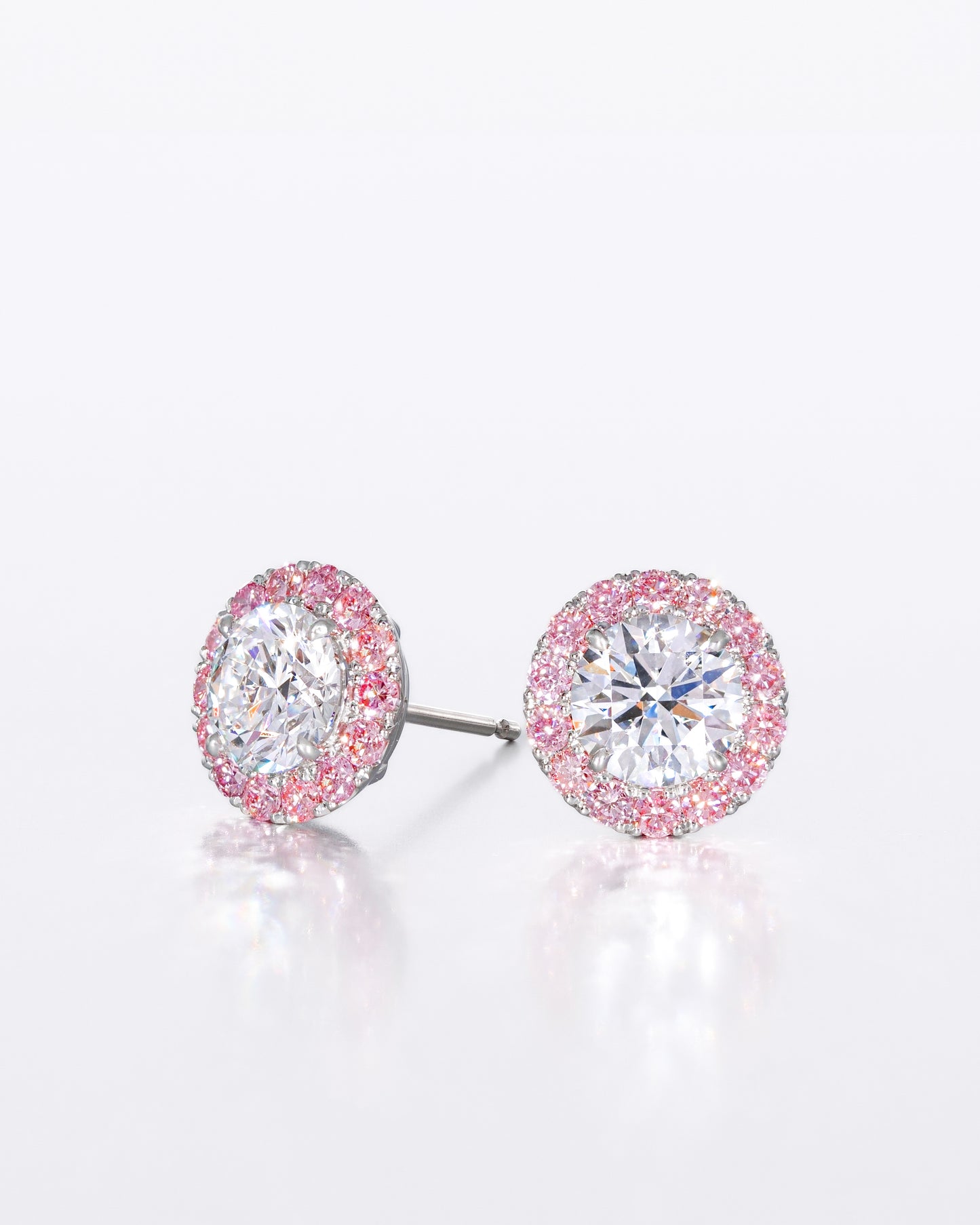 Pink Halo Stud Earrings