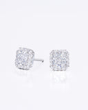 Radiant Halo Stud Earrings