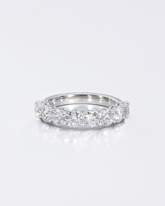 Round Brilliant Harf Eternity Band