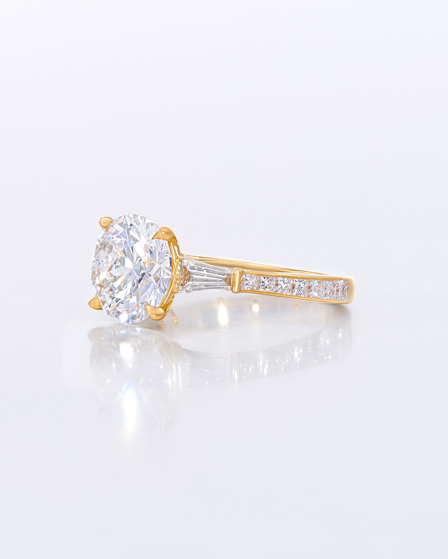 Round Baguette Princess Ring
