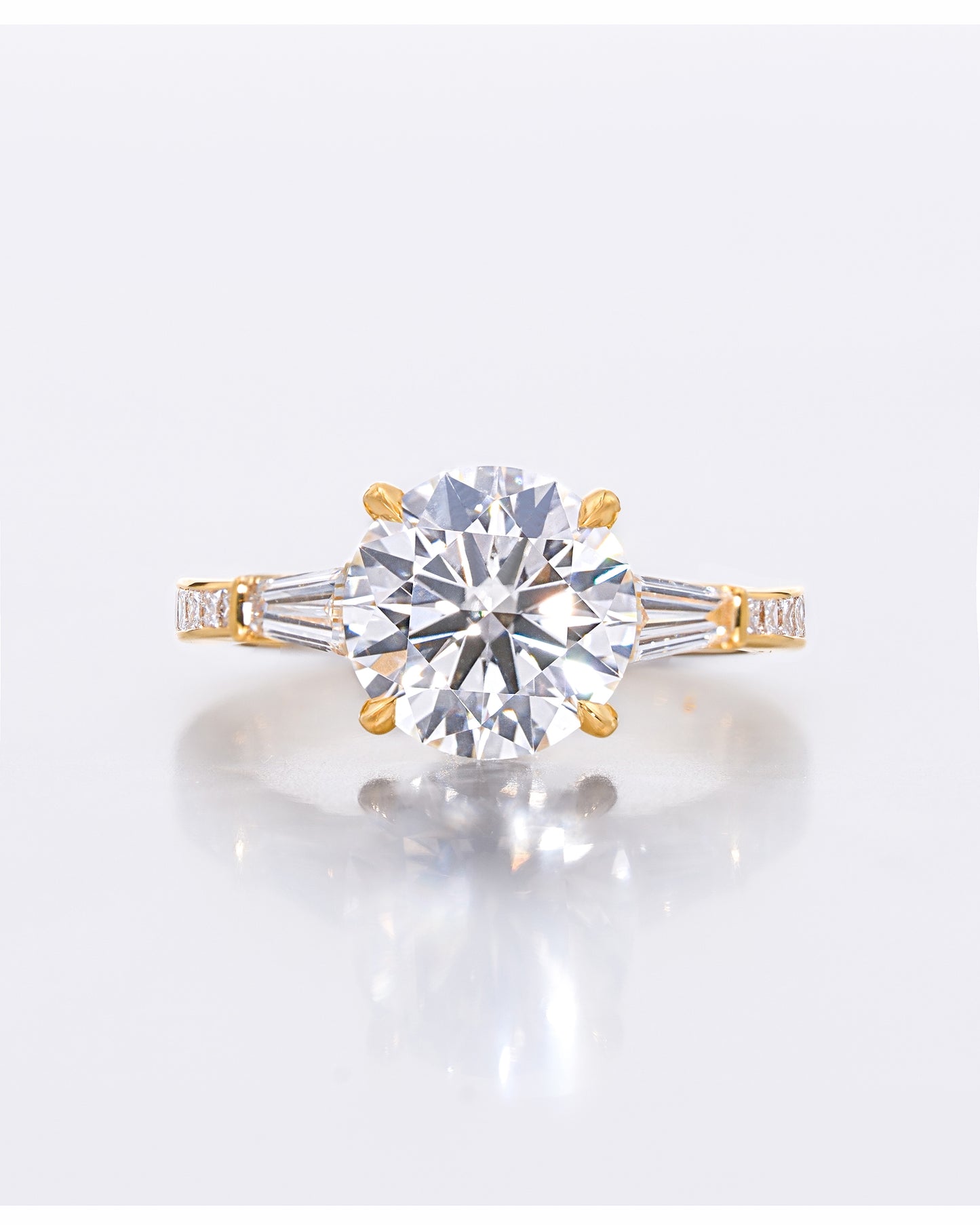 Round Baguette Princess Ring