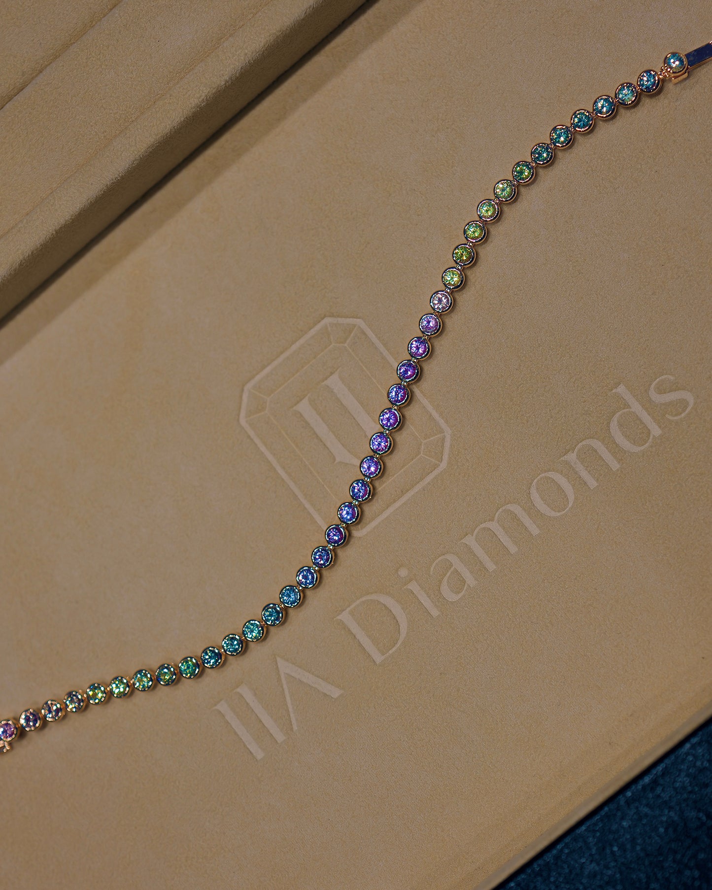 Multicolor Sapphire Bezel Bracelet