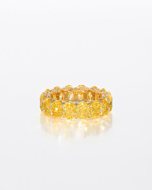 Vivid Yellow Oval Eternity