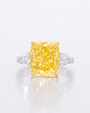 Yellow Cushion & Pear Side Ring
