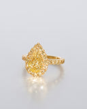 Yellow Pear Shape Halo