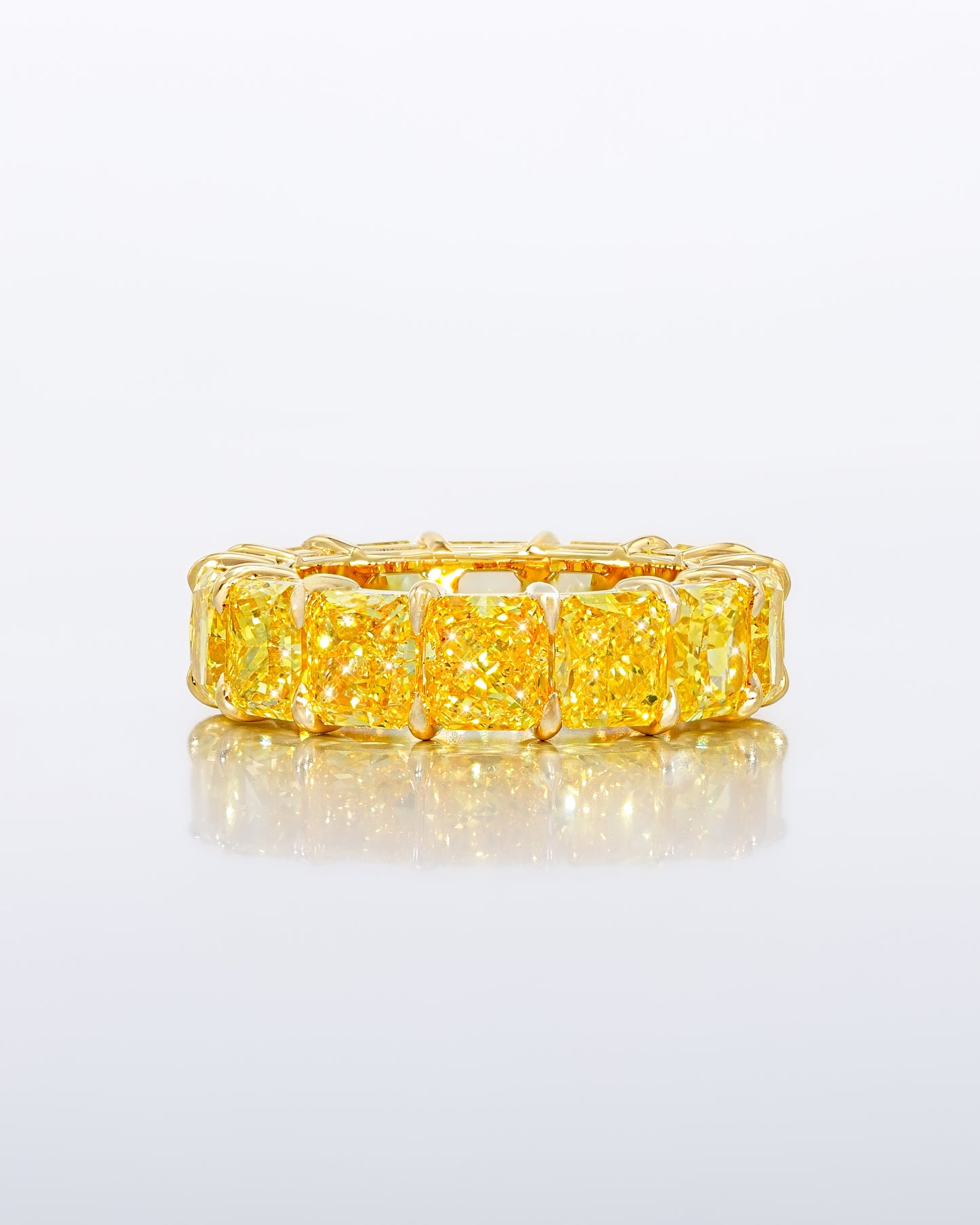 Yellow Radiant Eternity 0.8ct each