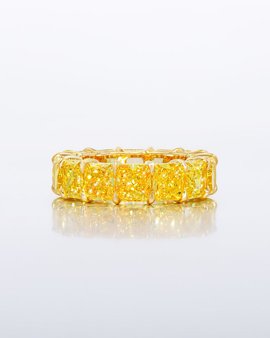 Yellow Radiant Eternity 0.8ct each