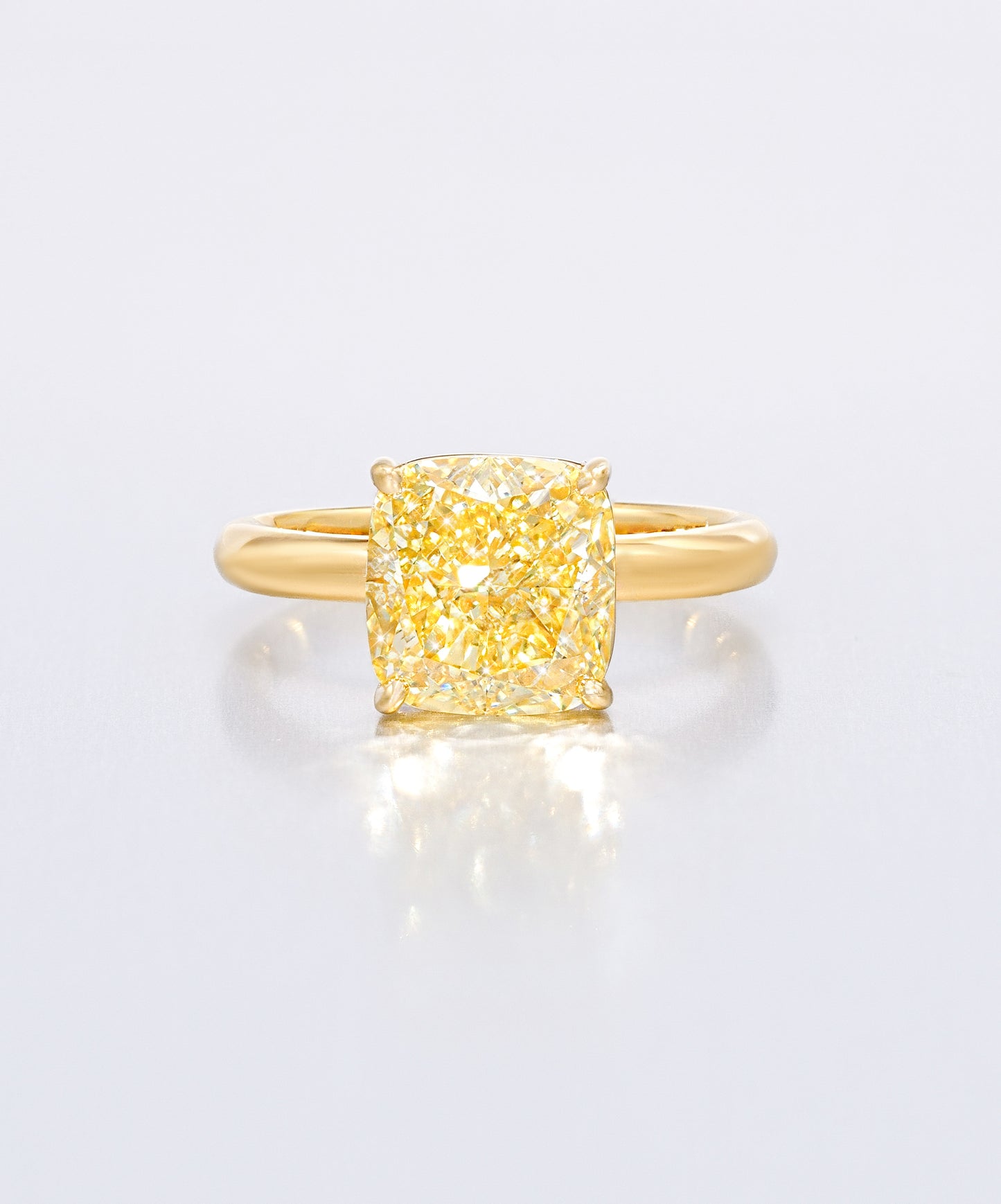 Yellow Cushion Ring