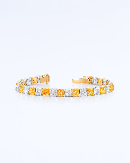 Yellow & White Radiant Bracelet