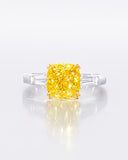 Yellow Cushion Classic Ring