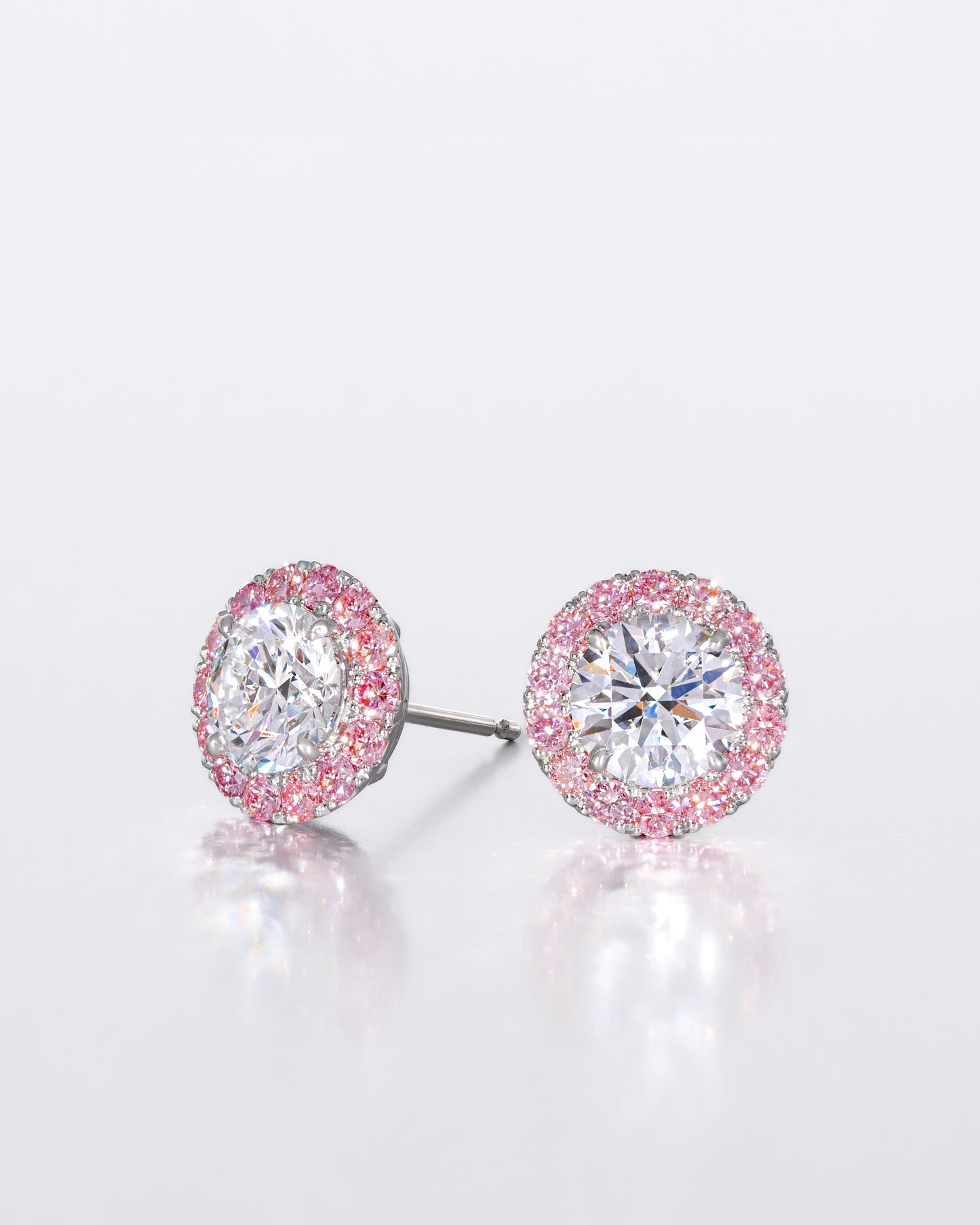 Pink Halo Stud Earrings