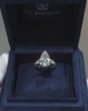 Pear Shape Hidden Halo Ring