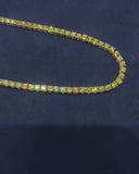 3mm Yellow Tennis Necklace