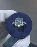 Vivid Blue Cushion Ring