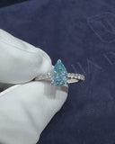 Vivid Blue Pear Shape