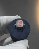 Pink Radiant Halo Ring