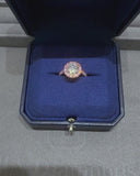 Pink Pave Round Brilliant