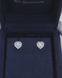 Heart Halo Stud Earrings