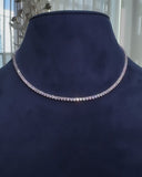 2.5mm 3prong Tennis Necklace