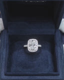 Elongated Cushion Halo Ring