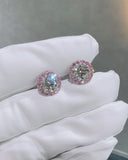 Pink Halo Stud Earrings