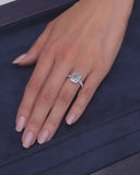 Emerald Halo Pave Band