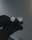 Heart Halo Stud Earrings