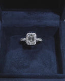 Emerald Halo Pave Band