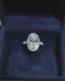 Oval Hidden Halo Ring