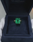 Green Emerald Solitaire Ring