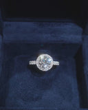 Round Halo Pave Band