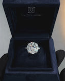 Round Brilliant Triple Pavé Ring
