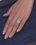 Round Halo Pave Band