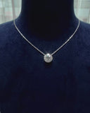 Round Halo Necklace