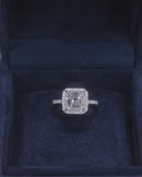 Asscher Halo Ring