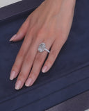 Oval Hidden Halo Ring